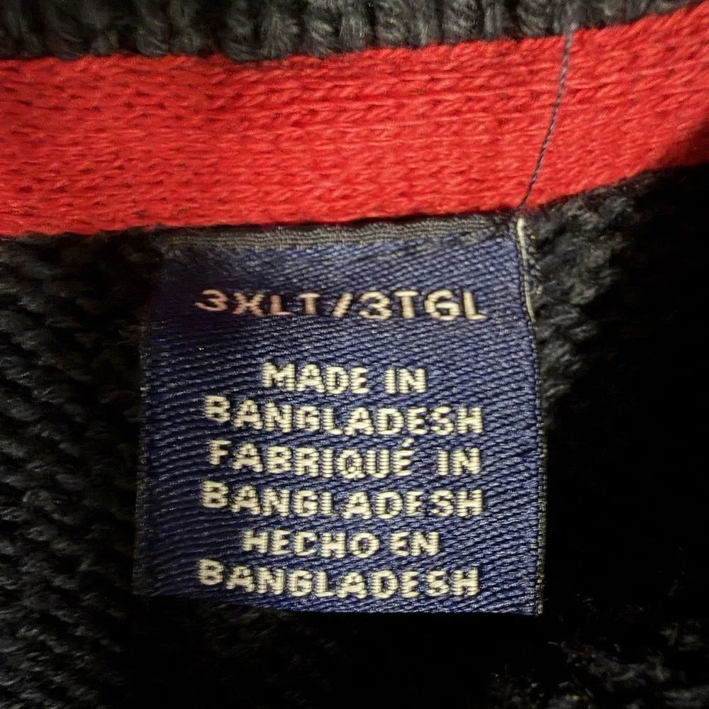 Vintage Style American Flag Knit Navy Blue Sweater Chaps by RALPH LAUREN Sz 3XLT